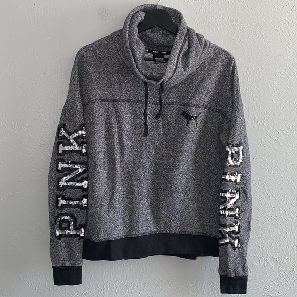 Vs sequin cowlneck